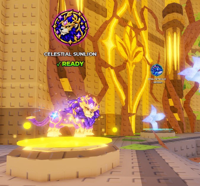 Celestial Sunlion marked READY and Royal Skywhale MISSING in the supplied image.