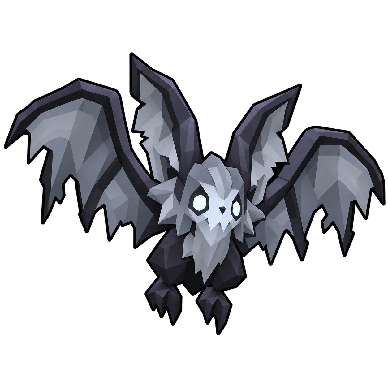 Hollow Bat — Fledermaus mit ausgebreiteten Flügeln und hellem Gesicht