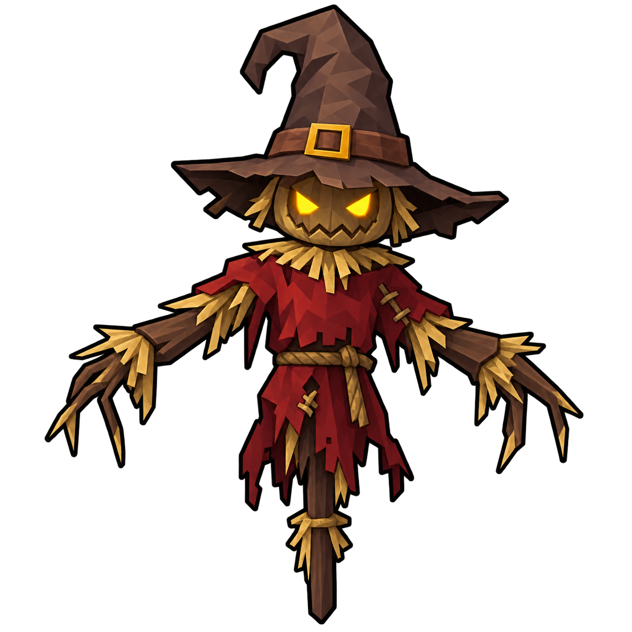 Scarecrow — scarecrow with a pointed hat and straw limbs