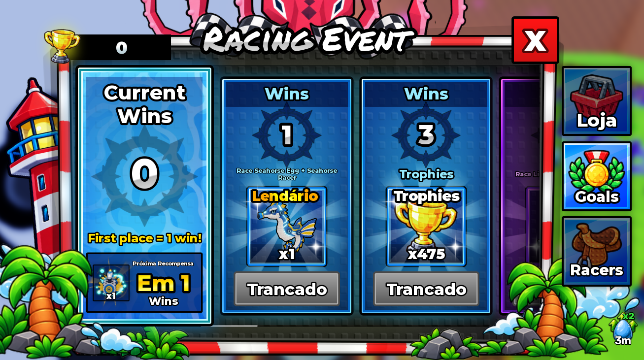 Win Pass mit Seahorse für 1 Sieg und 475 Trophäen für 3 Siege