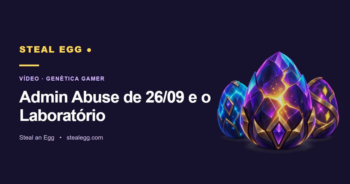 Miniatura do vídeo: Admin Abuse de 26/09 e o Laboratório