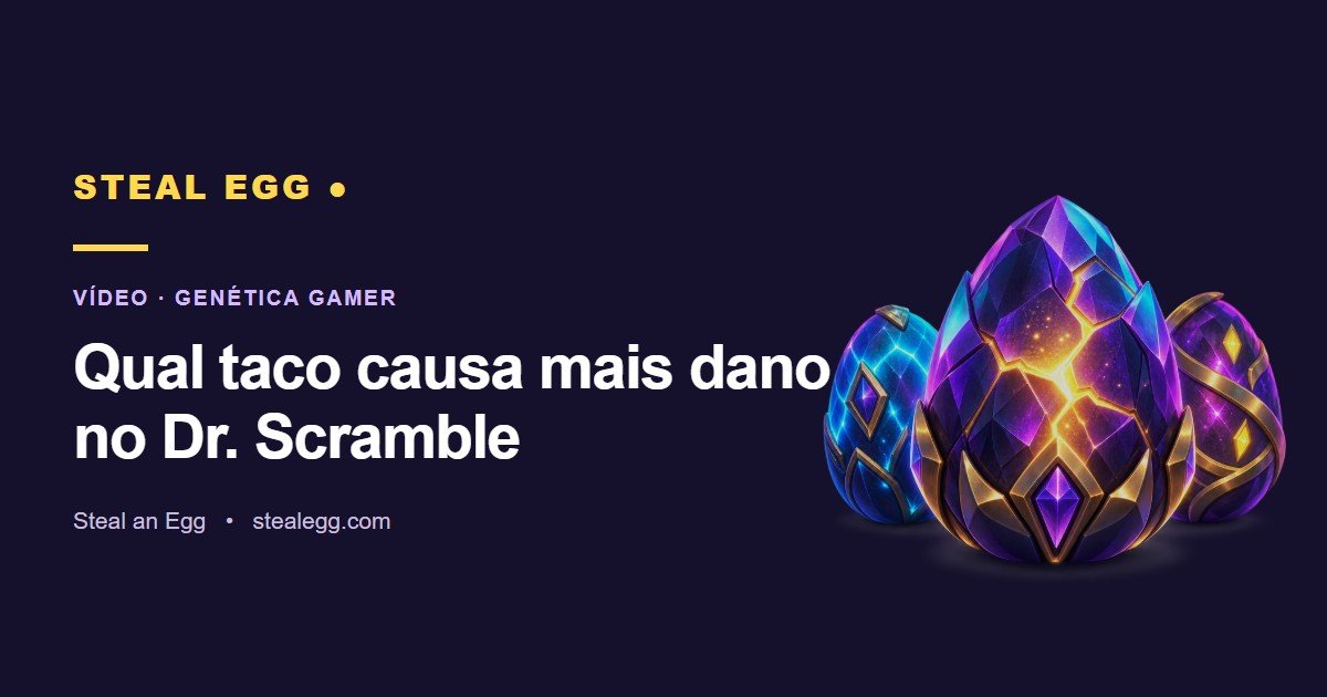 Miniatura do vídeo: Qual taco causa mais dano no Dr. Scramble